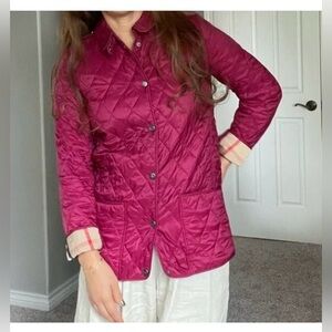 Burberry Girl/ Women's XS Quilted Jacket - Burgundy 14Y/XS